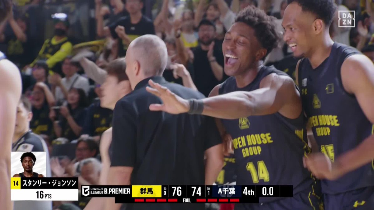 開幕から劇的な結末🤯 試合を決めたのはスタンリー・ジョンソン🔥 3Pブザービーターで群馬を勝利に導く 🏆B.PREMIER 🆚群馬×A千葉 📺 #DAZN でライブ配信中 #Bリーグ #だったらDAZN #りそなグループ 群馬クレインサンダーズ