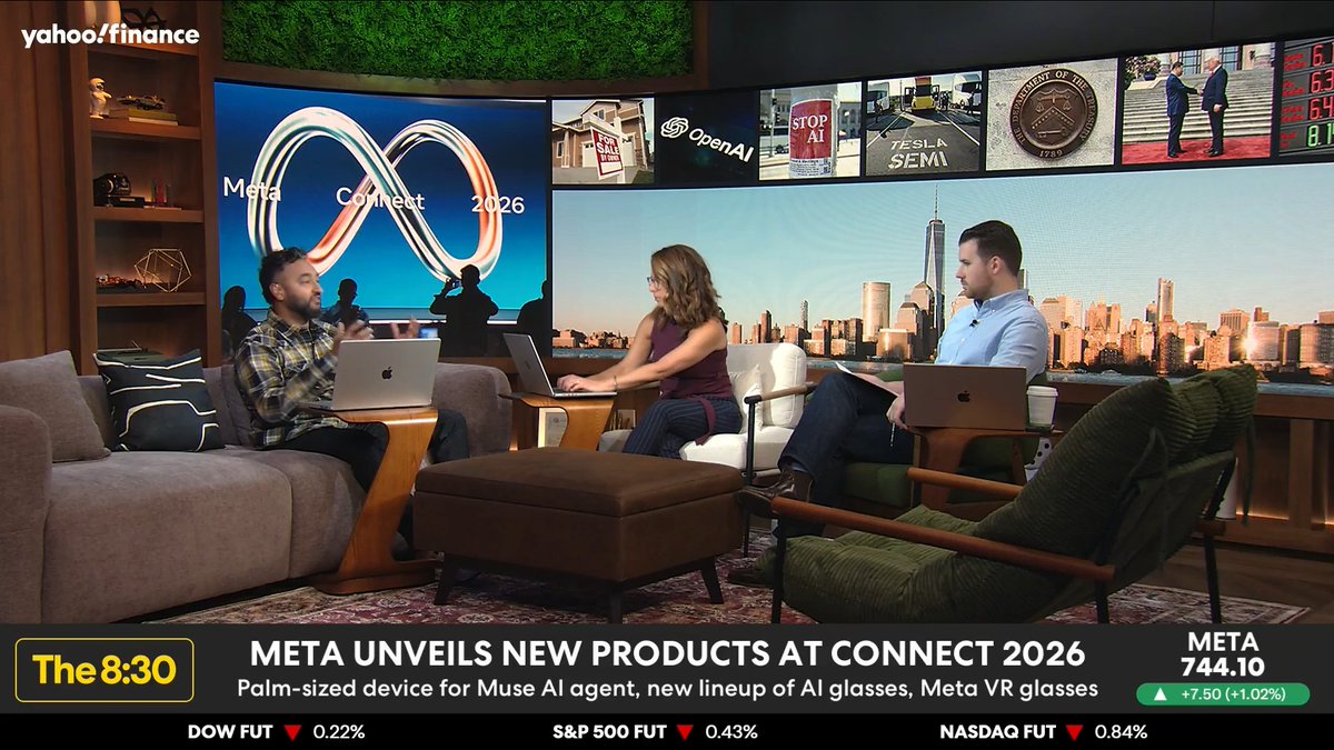 $META unveiled a host of new products at its Connect 2026 event last night. Julie Hyman, @pras_S, and Jake Conley break it down on The 8:30: