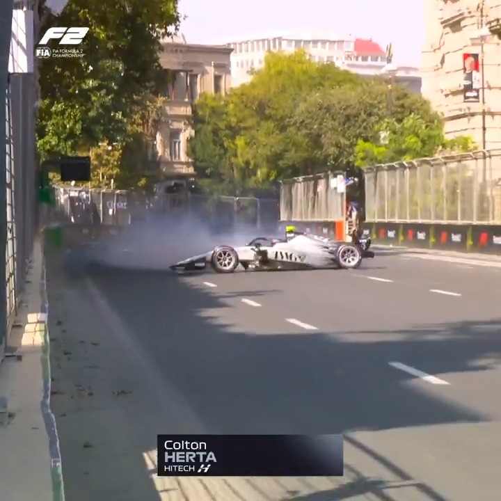 10/10, no notes 😮‍💨✍️ An impressive save from Colton Herta 👏 #F2 #AzerbaijanGP