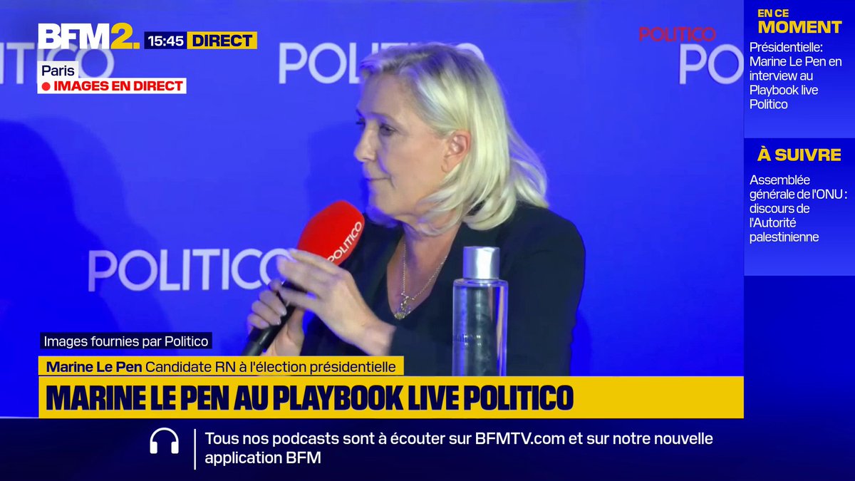Russie: "Nous ne sommes pas en guerre. Ceux qui disent qu'on est déjà en guerre, on a le sentiment qu'ils souhaiteraient que nous soyons en guerre", assure Marine Le Pen #BFM2