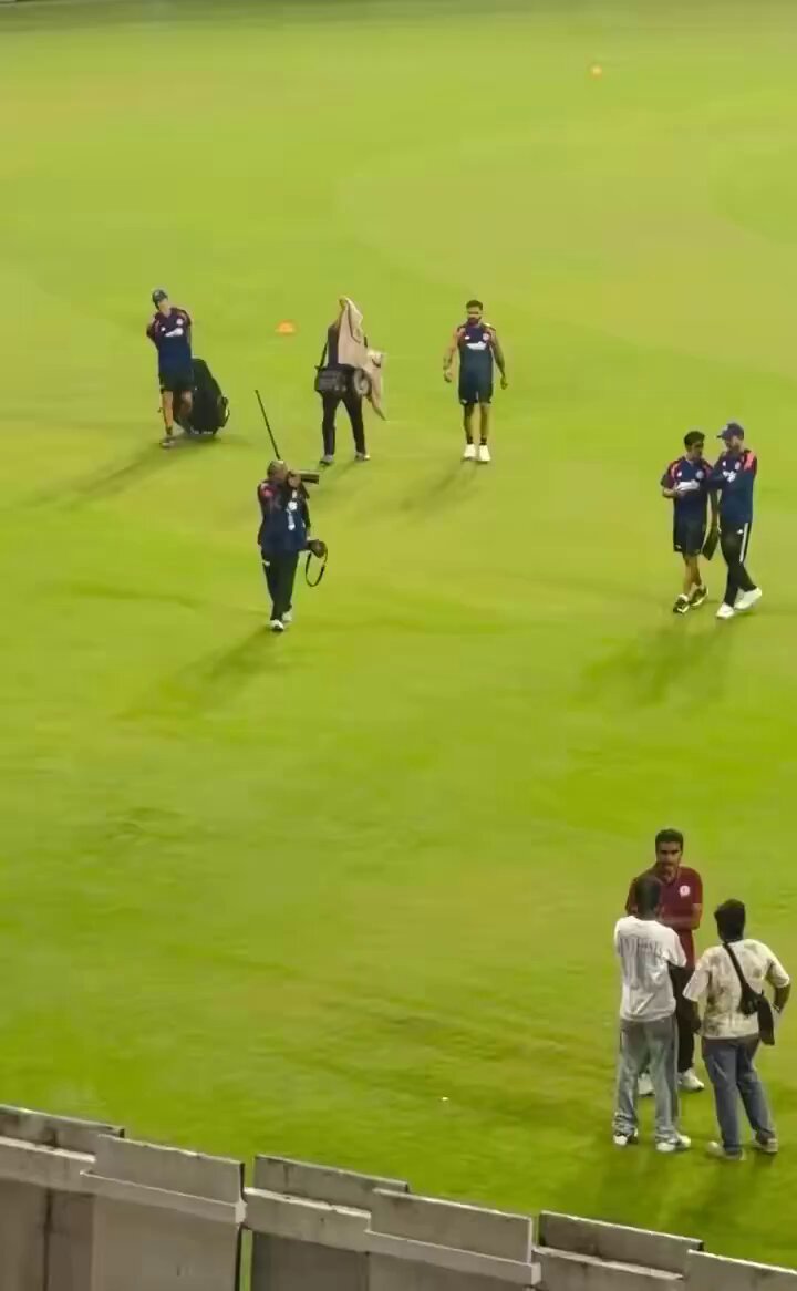 Virat Kohli during practice session at Greenfield Cricket Stadium.
