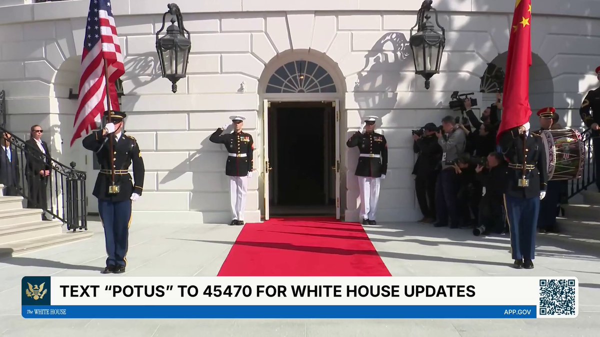 President Donald J. Trump and First Lady Melania Trump greet Xi Jinping, President of The People’s Republic of China, and Madame Peng Liyuan to the White House for their official state visit.
