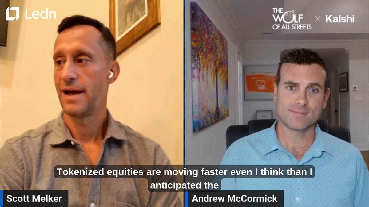 "NYSE, Nasdaq, I think of these institutions as like black holes." Andrew McCormick on Wall Street's biggest institutions driving tokenization "Like you, I was surprised by the speed there. They're coming in hot. They're so big. And so if they're moving down this train track, everybody else is coming with it." "Chainlink is super close with the DTCC. They said, in Q4, what they call their collateral app chain, which is not just tokenizing but being able to use it as collateral, can use for margin purposes, loan purposes. They're using Chainlink's runtime environment, like our orchestration platform, to do that." "We are all in on the tokenized equity space. We do data and cross chain for firms like Kraken, xStocks, Robinhood, Ondo, Coinbase, and this is gonna be a huge unlock for our industry." "Right now, tokenized equities market cap is a few billion. Overall equities market, $150 trillion. So even if 1% of existing equities are tokenized, from $3 billion to $1.5 trillion is a huge move, and I think it's gonna be a lot more than that. So this opportunity is almost infinite."