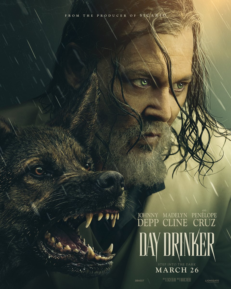 Don’t you sometimes want to misbehave? #DayDrinker starring Johnny Depp, Madelyn Cline, and Penélope Cruz – at Regal March 26, 2027.