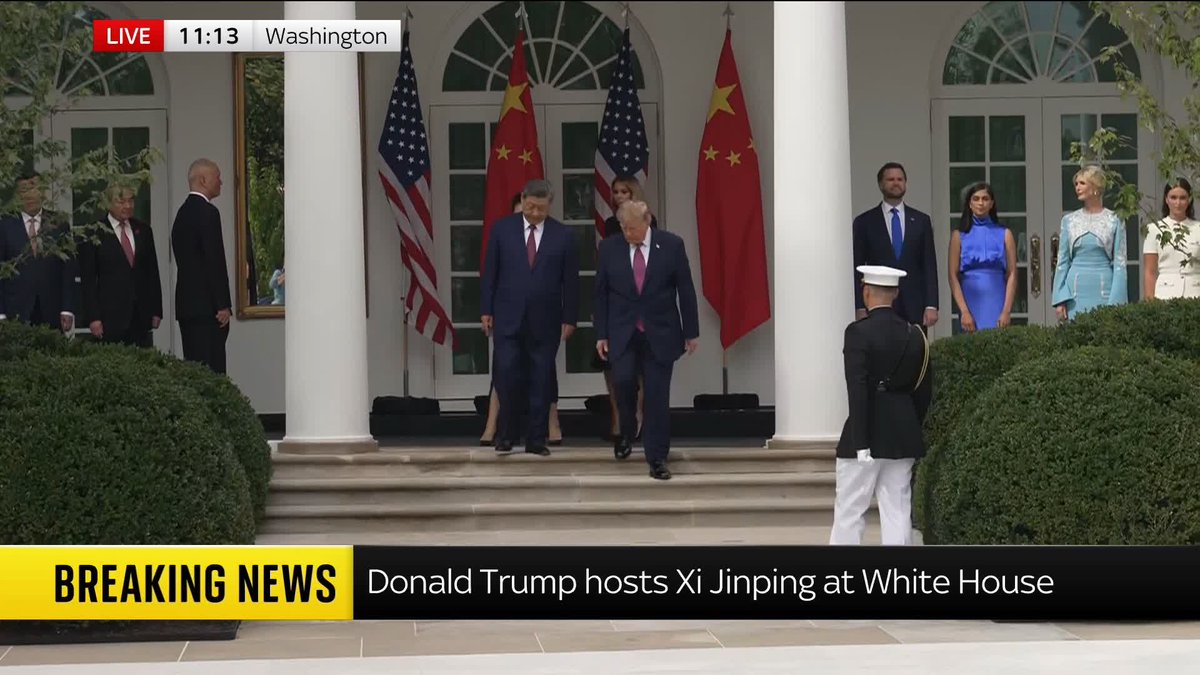 Donald Trump heralds his relationship with the Chinese president as a 'truly great friendship'. 📺 Watch live as the US president hosts Xi Jinping at the White House: