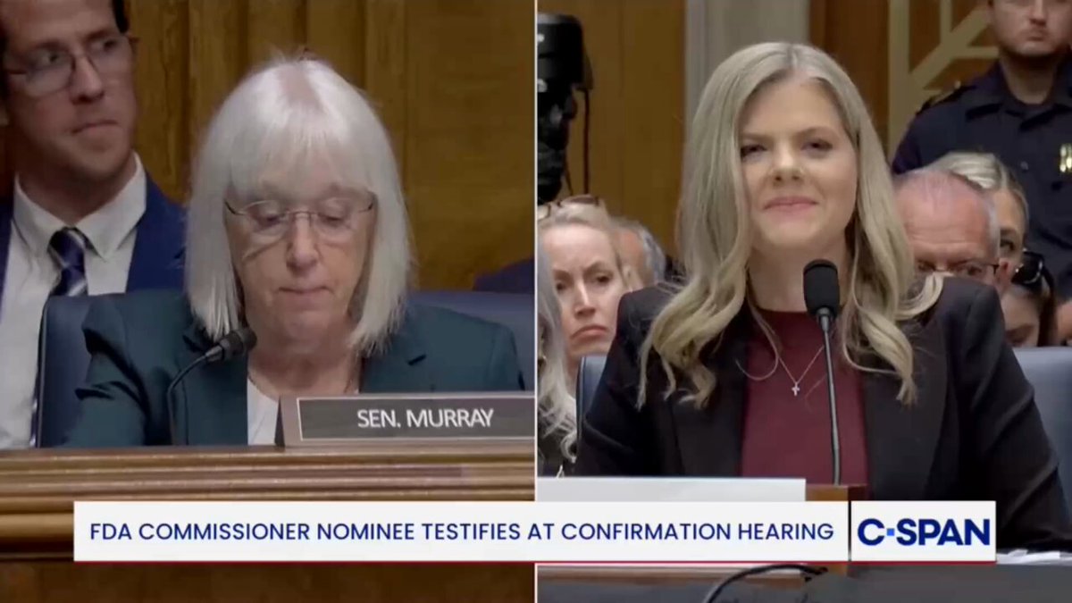 Sen. Senator Patty Murray: Do you believe an IUD is a form of abortion? Trump's FDA Commissioner nominee: If I'm confirmed, I'll be briefed on that Murray: I don't think you answered the question. It is deeply alarming that the prospective FDA commissioner doesn't know that birth control is not an abortion.
