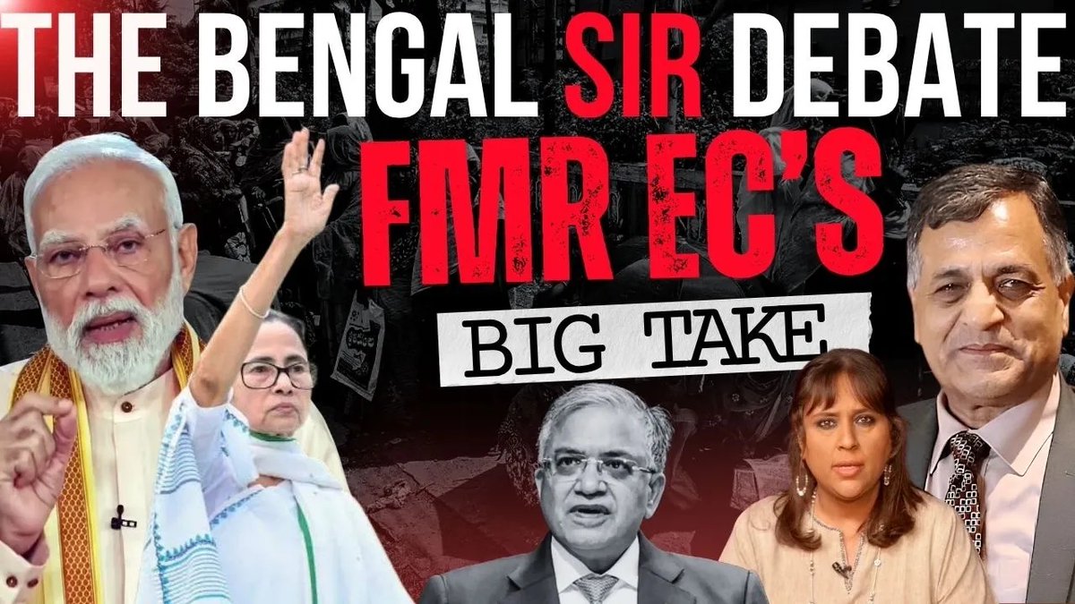 "Specific constituencies in Bengal where SIR deletions changed the outcome can &amp; should be repolled"- ashok lavasa - former EC who dissented publicly in 2019 on the crisis of credibility for the poll body &amp; its chief today. Must watch in full here