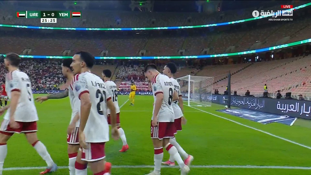 🇦🇪⚽ نيكولاس خيمينيز... يفتتح التسجيل للأبيض هدف رائع لمنتخب الإمارات يمنح الأبيض التقدم في المواجهة أمام اليمن.. #الإمارات_اليمن | #خليجي27 | #أبوظبي_الرياضية