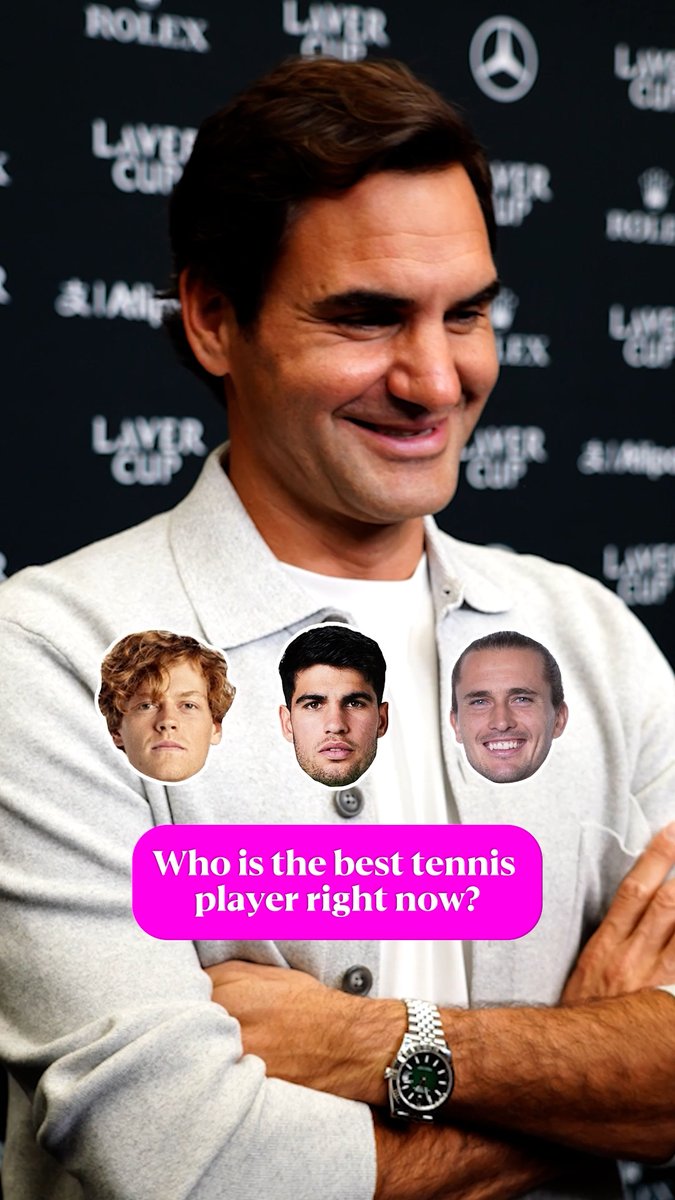 Roger Federer reveals his pick for the best player in tennis right now 👑🎾