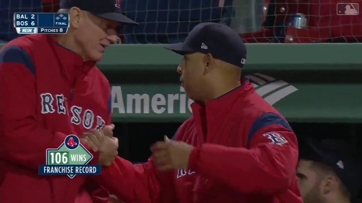 8 years ago, the Red Sox set a franchise record with their 106th win of the 2018 season 🗓️ The previous high? 105 wins in 1912. There’s been 4 total 100 win seasons in Red Sox history. 2018, 1946, 1915, and 1912.