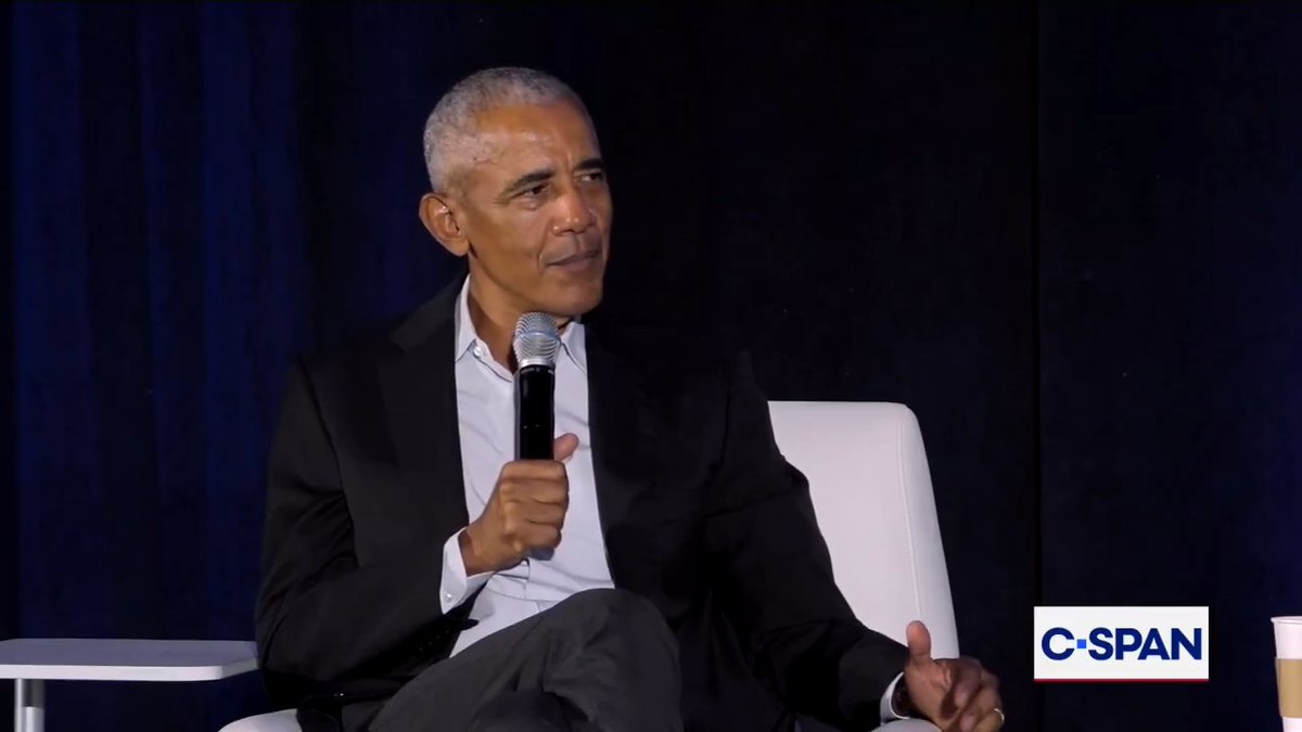 Former President Obama calls President Trump "that guy" and says it is not surprising that he wants to ban certain press from White House: "The government cannot discriminate against or pick on or bully or exclude somebody because they don't like the criticism..."