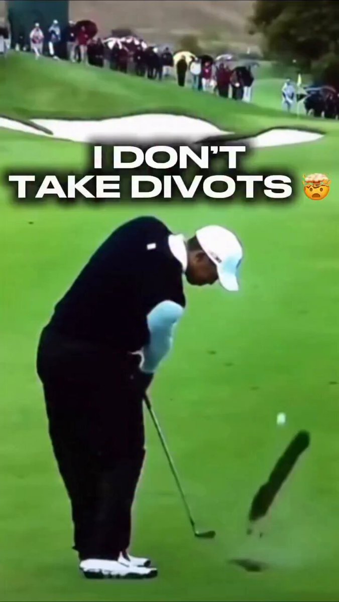 Wait for it... 👀 Tiger Woods divot is absolutely outrageous
