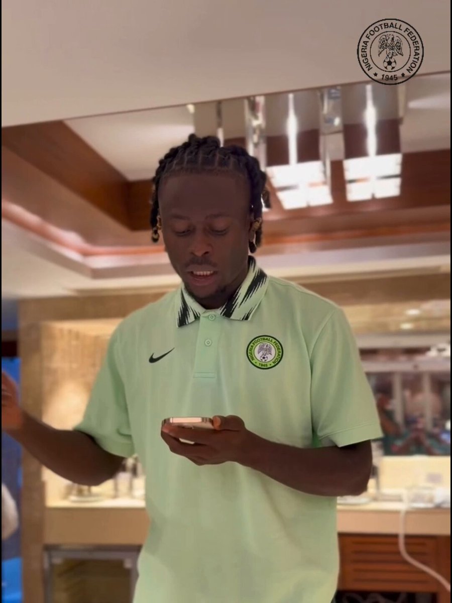 George Ilenikhena, Moses Usor and Isaac James get their first taste of the Super Eagles’ camp initiation. Welcome to the Eagles, boys. 🇳🇬 #SoarSuperEagles