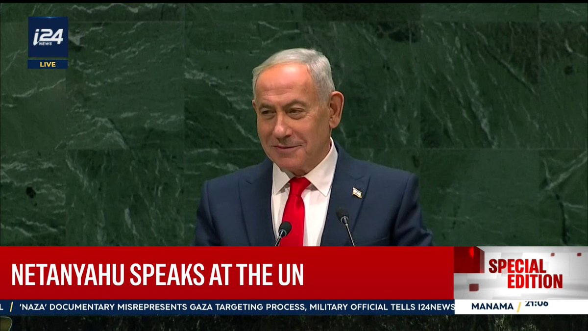 🔴 Chants of "Am Yisrael Chai" alongside a mass walkout from the UNGA hall: Netanyahu takes stage for UN speech