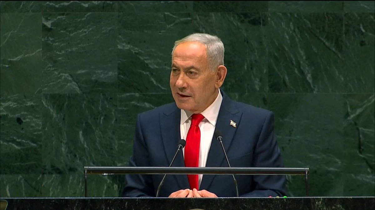The UK and France "invented" colonialism but are now among the countries accusing Israel of colonialism, says Israeli Prime Minister Benjamin Netanyahu in a speech at the UN General Assembly in New York. 📺 Sky 501, Virgin 602, Freeview 233 and YouTube