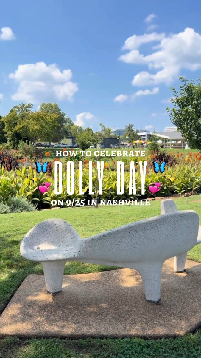 Tomorrow is Dolly Day in Nashville! 🦋💞 We are SO giddy thinking about tomorrow's citywide celebration of #DollyParton's generosity, kindness, music, and entrepreneurial spirit! 🦋🩷 Ways Music City is celebrating on 9/25: 🔗: