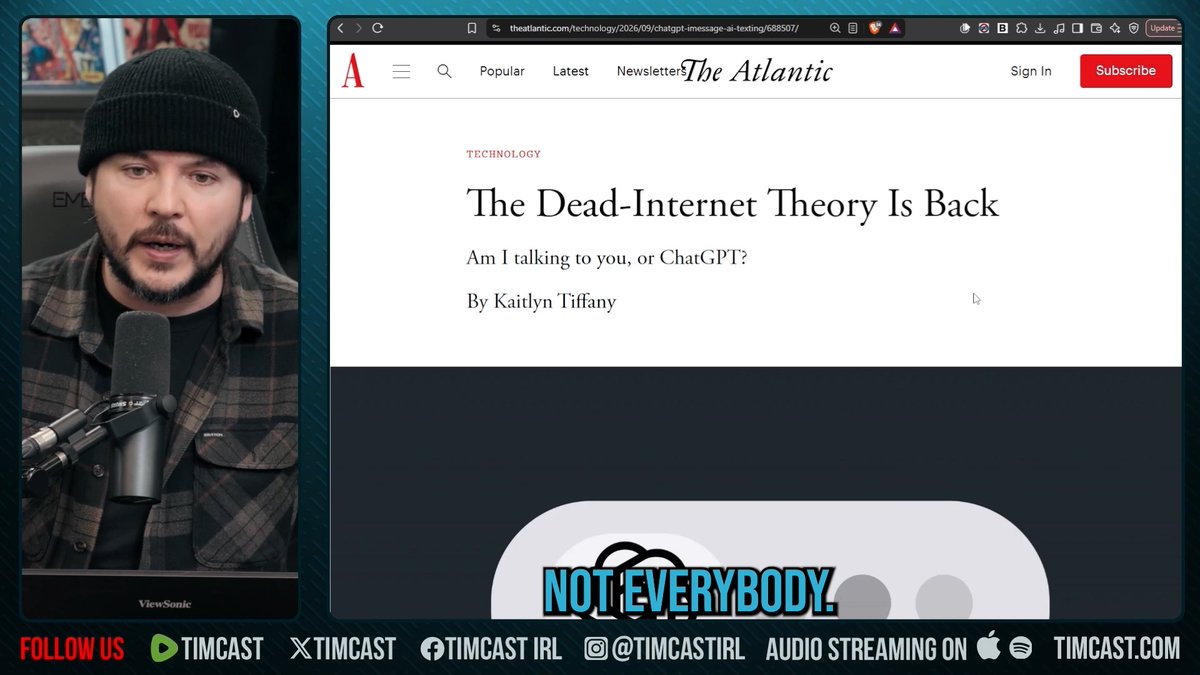 I was WRONG about the impact AI was going to have. It's radically changing the media landscape. For less than a dollar, a random dude can become anyone, sound like anyone, and start gaining a following. I believe we've already reached artificial general intelligence. Next is artificial super intelligence.
