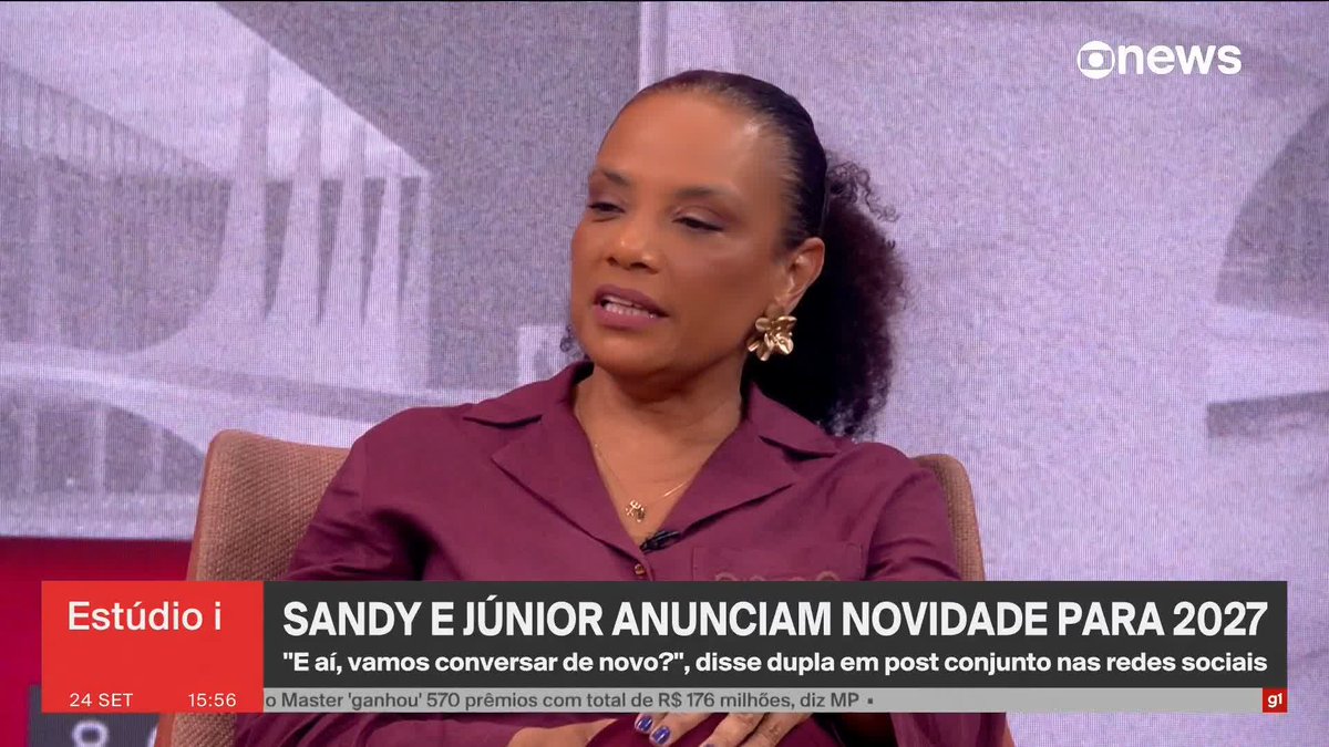 Sandy e Junior anunciam novidade para 2027. ➡️ #Estúdioi - de segunda a sexta, às 13h, na #GloboNews. Assista na TV e no #globoplay