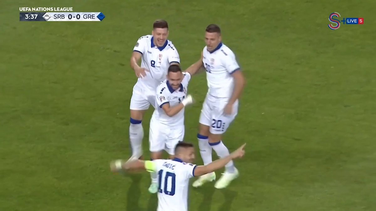 🎯 Dusan Tadic'in asistinde Sırbistan, Yunanistan karşısında 1-0 öne geçti!