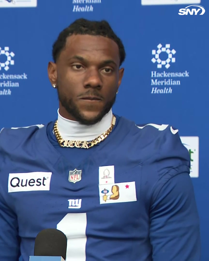 Malik Nabers says his shoulder feels good and X-rays came back with good results