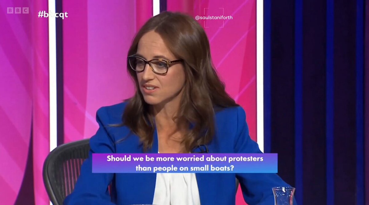 "I don't think they've got anything to do with patriotism... I think that this is small penis behaviour, quite frankly" Ash Sarkar on the far right racist thugs #bbcqt