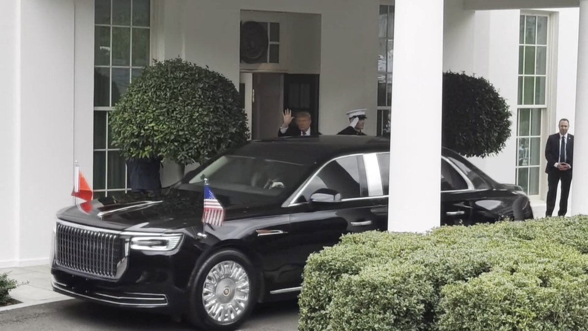 Watch: Chinese President #XiJinping leaves White House after talks with US President Donald Trump #ChinaUS