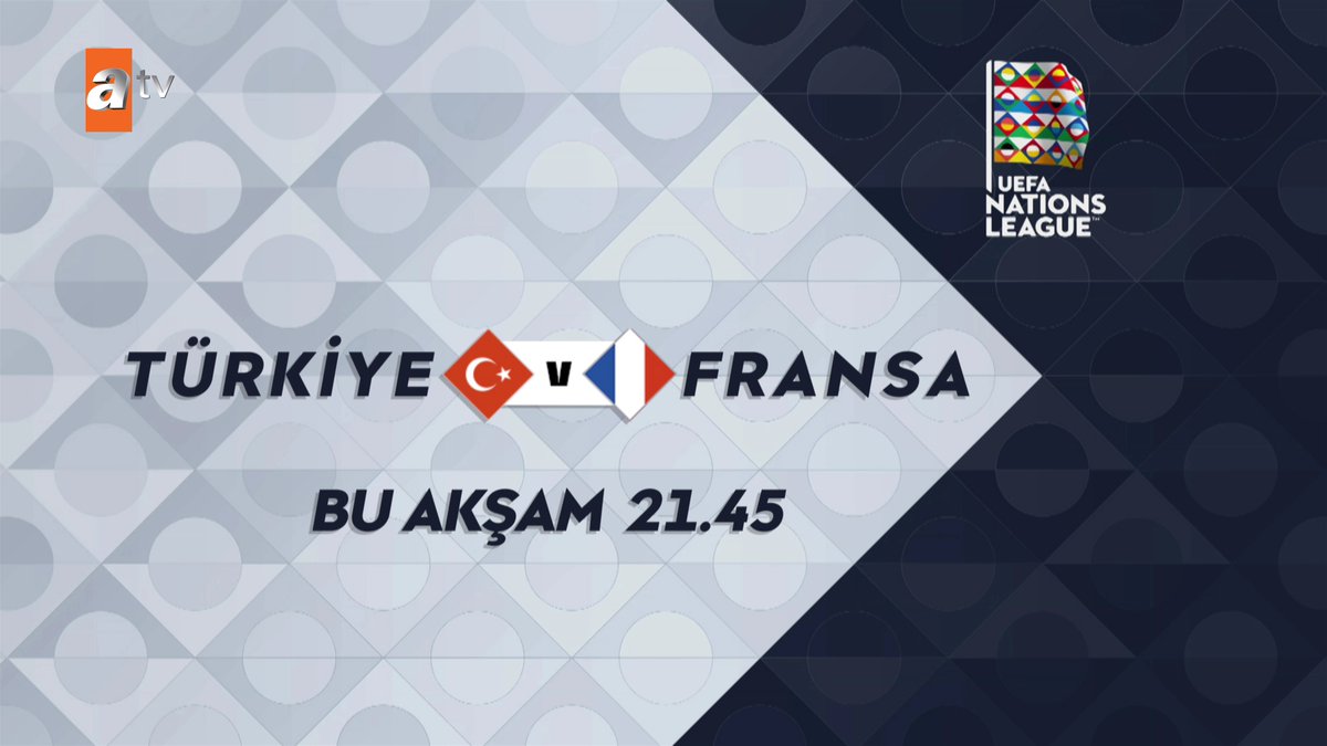 Avrupa'nın zirve mücadelesi başlıyor! ⚽ Türkiye 🇹🇷 - Fransa 🇫🇷 🕘 Bu Akşam 21.45 📺 #atv 🏟️ Kocaeli Stadyumu #Türkiye #Fransa #UEFA