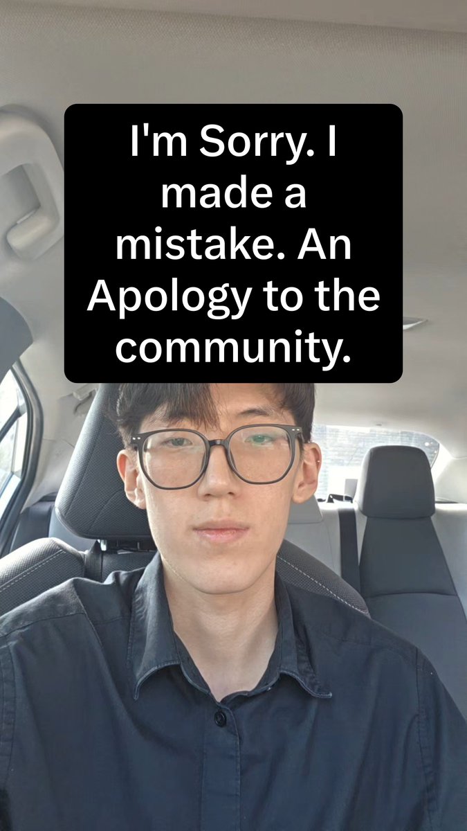I'm Sorry. I made a mistake. An Apology to the community.