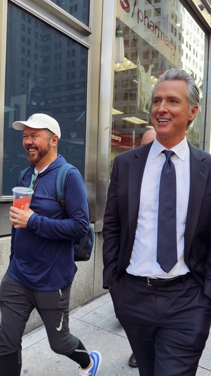 SPOTTED: Gavin Newsom in NYC after taking California’s climate leadership to the world stage.
