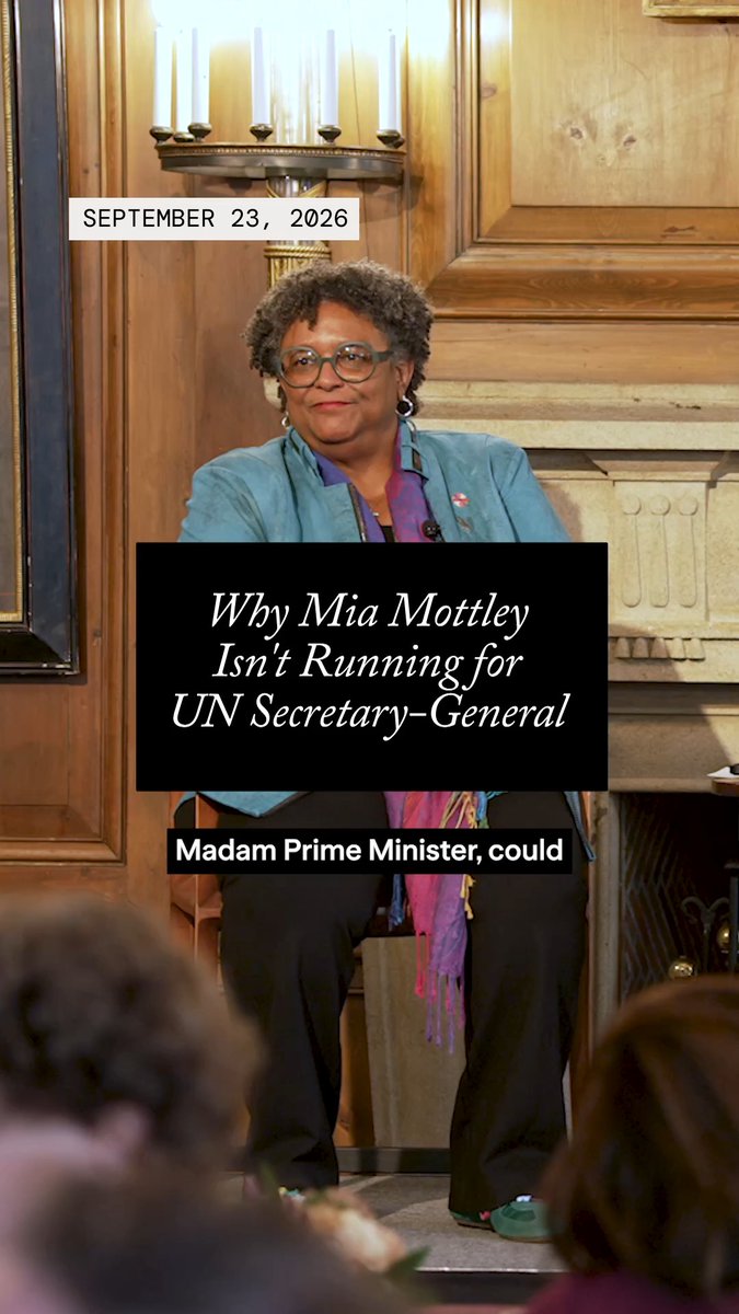 “I have a country to run and a region to take care of,” says Prime Minister of Barbados Mia Amor Mottley, after being asked why she chose not to be a candidate for UN secretary-general. Mottley cites her obligations to her home country and region, and notes that she’s “not sure that the world wants somebody whose tongue is as heavy as mine.” Watch her conversation at CFR with former U.S. Ambassador to the United Nations Linda Thomas-Greenfield: