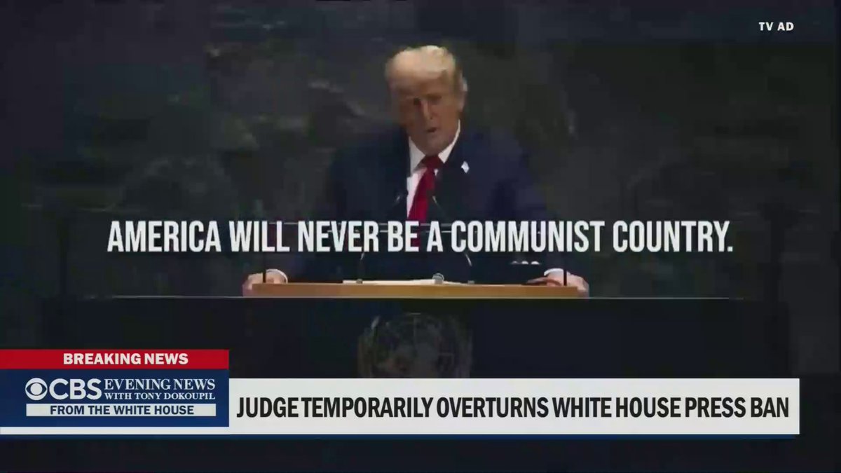 A new pro-Trump ad that features the president talking about defeating communism is drawing criticism as it includes “paid for by the U.S. government.” Weijia Jiang reports that some Democrats say the ad violates federal ethics rules that prohibit the use of government resources for political campaigns.