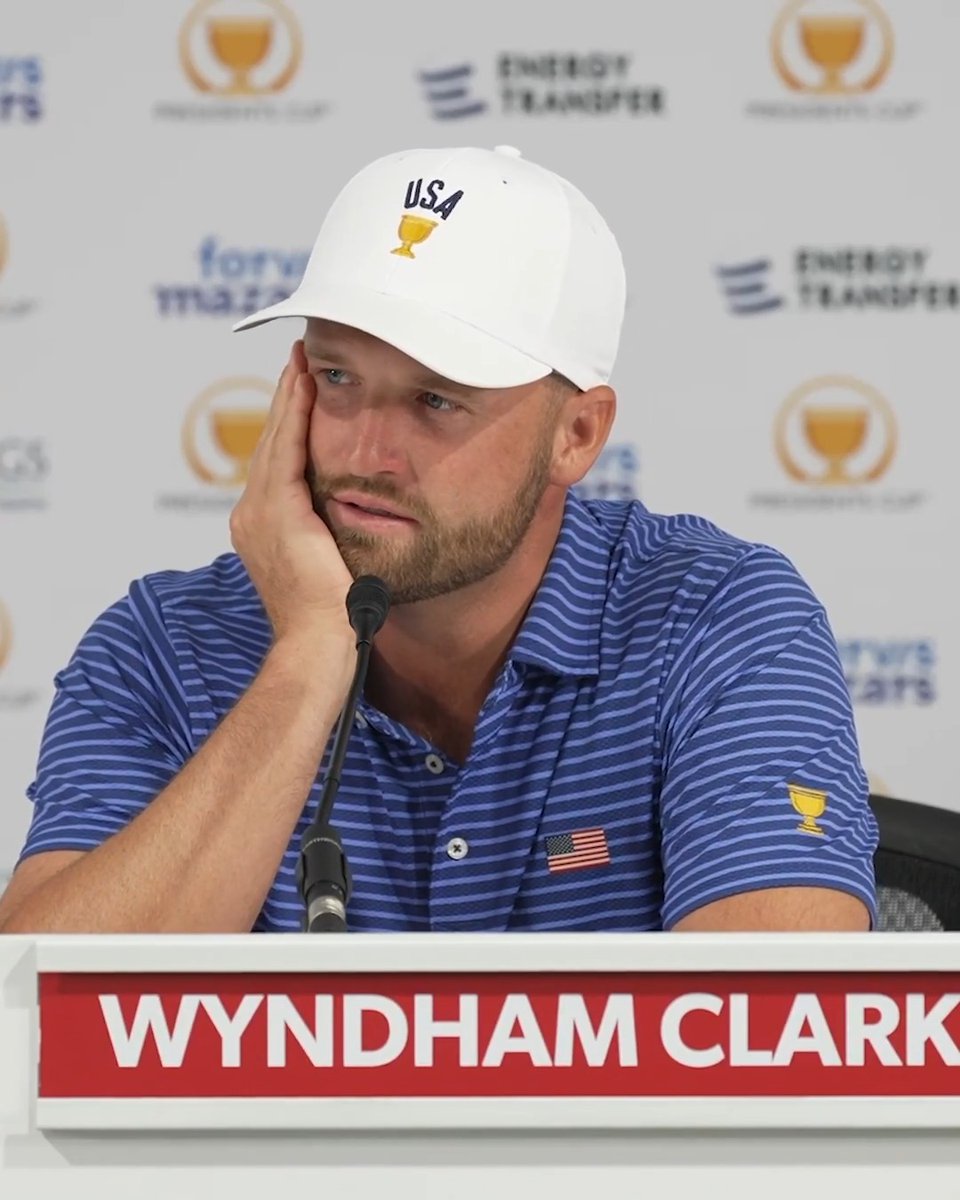 "It was kind of dead out there." 👀 Wyndham Clark says he didn't feel the energy from fans on Thursday, and he's challenging them to root for Team USA for the rest of the weekend.