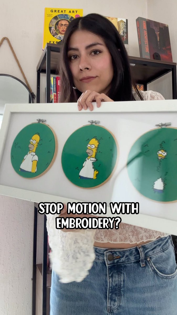 Stop motion with embroidered? Done 🙂↕️🪡🫡