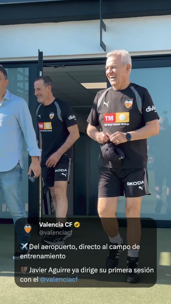 Así fue el primer entrenamiento de Javier Aguirre con Valencia. 🦇 🇲🇽