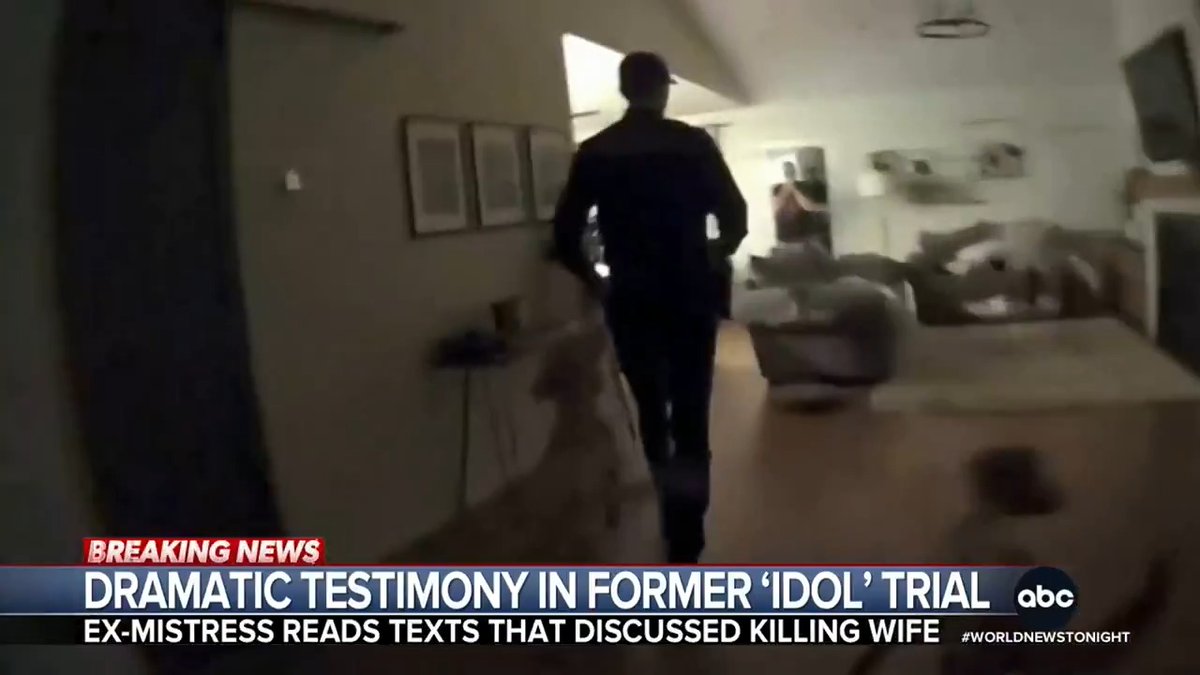A former "American Idol" contestant is on trial, accused of murdering his wife and staging the crime scene to look like a break-in. On the stand, his ex-mistress broke down in tears while testifying for the prosecution. Aaron Katersky has details.
