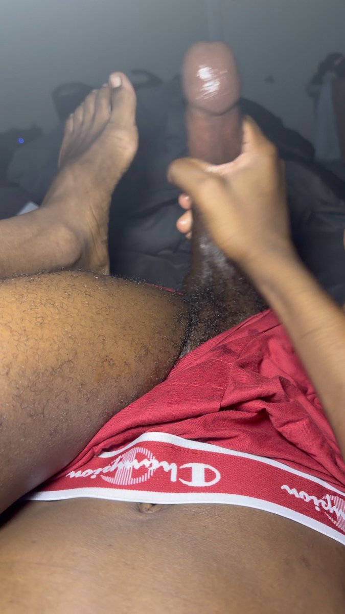 First Night In These New Red Boxers And I Already Stained Them 💦 Deep Moaning, Edging Huge Dick #BBC #SoloMale #NSFWtwt