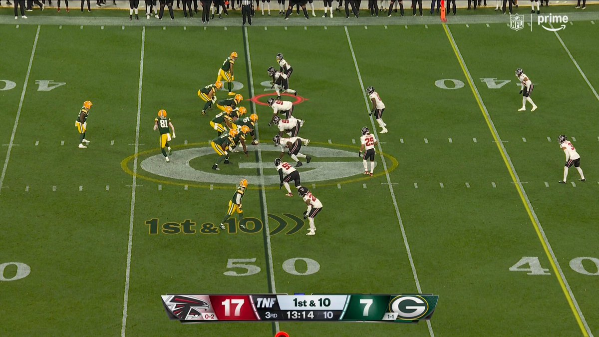 Love to Watson and the @Packers are moving on their opening drive of the 2nd half Falcons at Packers on Prime Video Stream on NFL+