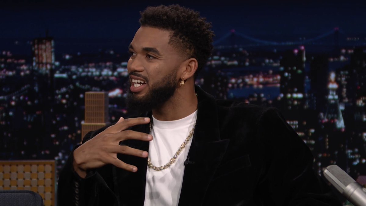 .Karl-Anthony Towns still can’t believe the NEW YORK KNICKS are NBA champs! #FallonTonight