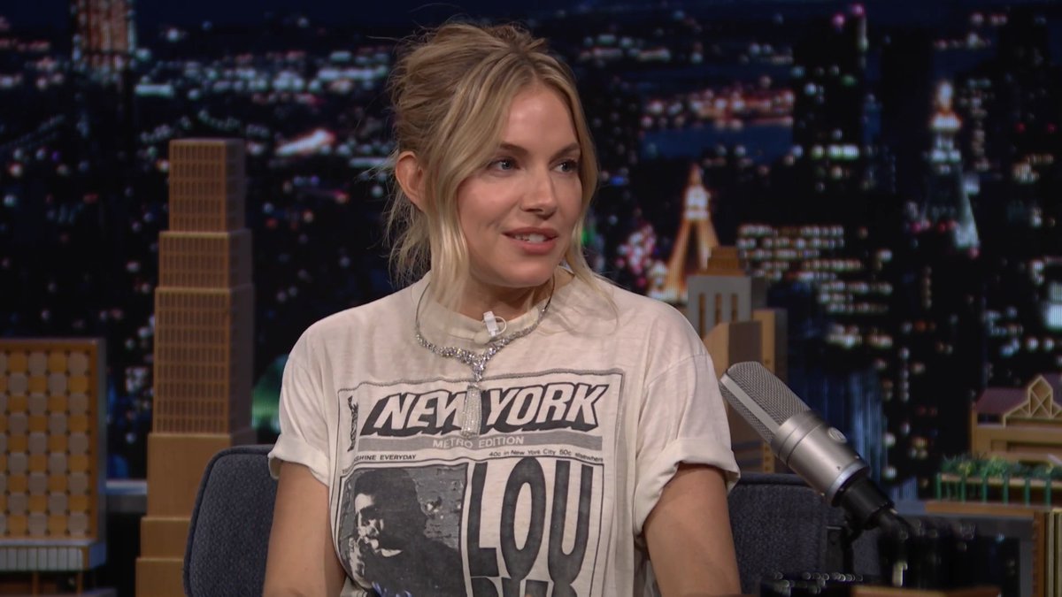 Sienna Miller is an actress playing an actress in her new series WAR 😂 #FallonTonight
