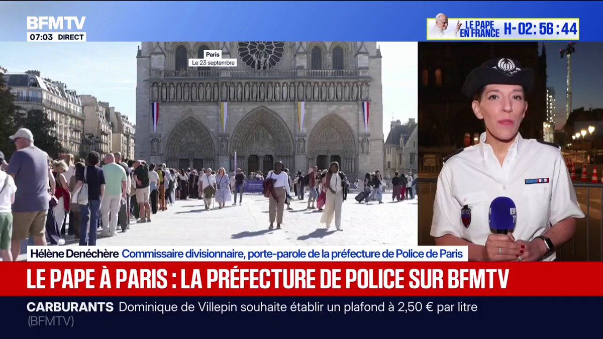 Visite du pape à Paris: "Un million de personnes est attendu à peu près dans l'agglomération sur ces deux jours", indique la porte-parole de la préfecture de police