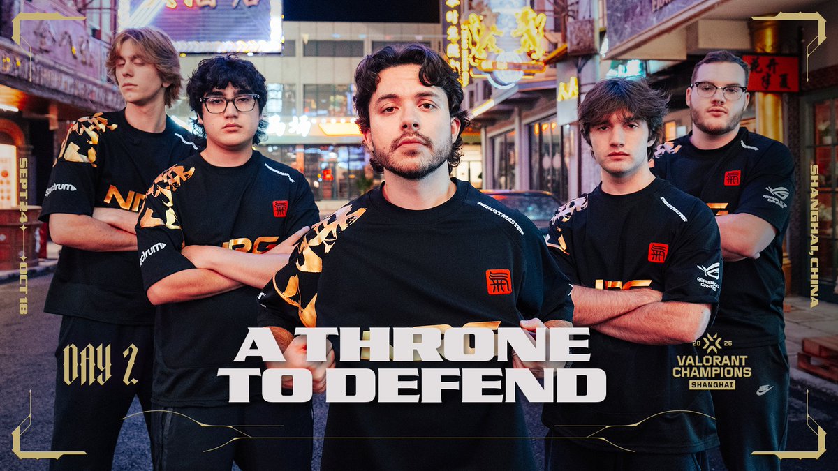 Winning wrote their name in history. Defending it could define their legacy. NRG are back on the #VALORANTChampions stage with another throne in sight. Watch NRG, NS RedForce Valorant, Karmine Corp and Xi Lai Gaming take stage on day 2 at