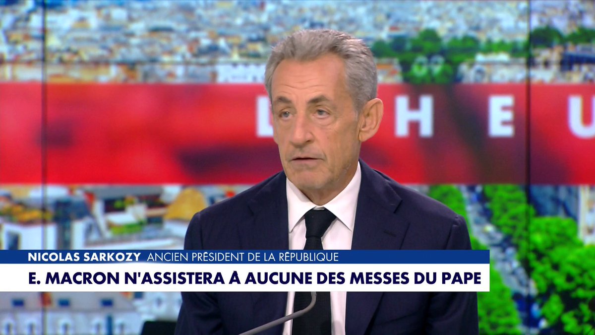 «Si j'avais été président de la République, j'aurais assisté à la messe du pape», a déclaré Nicolas Sarkozy, ancien président de la République, dans #HDPros Toute l'info est à retrouver sur