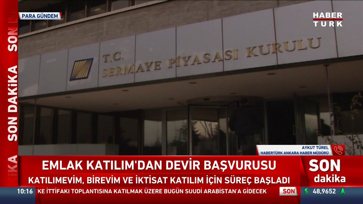 #SONDAKİKA -Emlak Katılım'dan Katılımevim ve Birevim açıklaması Emlak Katılım'dan yapılan KAP açıklamasında "Katılımevim, Birevim ve İktisat Katılım Bankası'nın devralınması için gerekli başvurular yapıldı, sürecin kısa sürede tamamlanması bekleniyor" denildi.