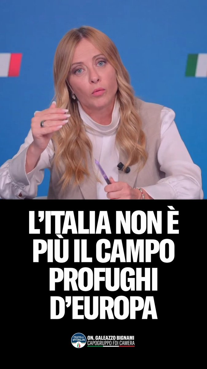 L’Italia, con Giorgia #Meloni, ha chiuso la stagione delle porte aperte a tutti i clandestini.