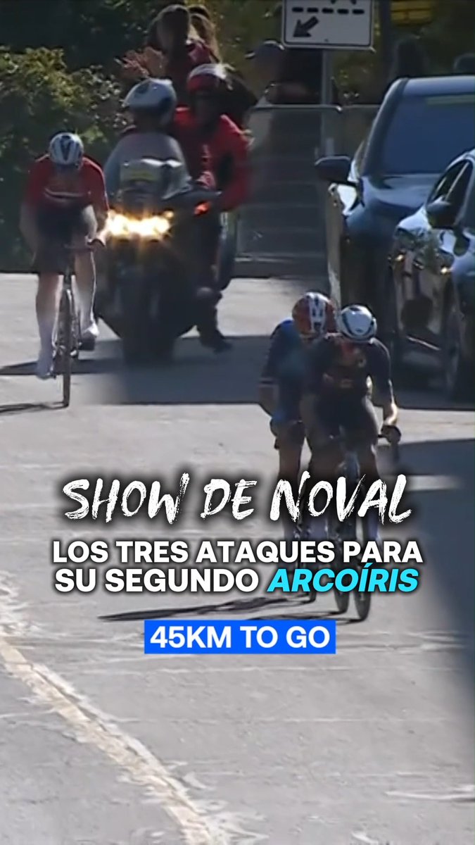 🇪🇸🌈 "No es ganar, es 𝒄𝒐́𝒎𝒐 ganar" 🍿 Tres momentos, tres ataques. Así cimentó Benjamín Noval su segundo arcoíris #Montréal2026 #LaCasaDelCiclismo