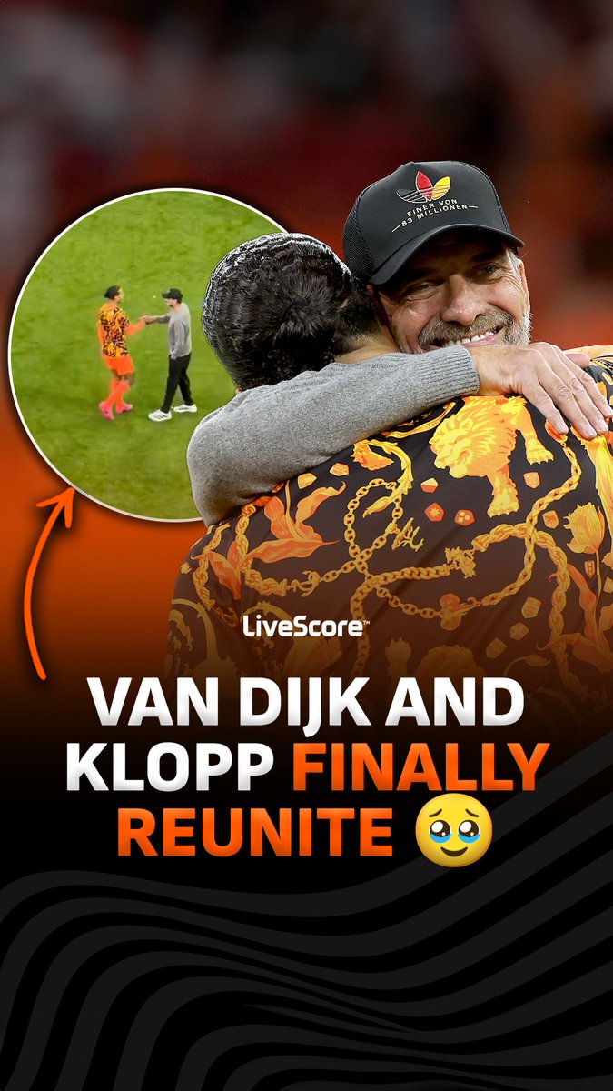 The reunion everyone’s been waiting for 🥹 Klopp and Van Dijk meet for the first time on the pitch since the former Liverpool manager left the club ❤️ 🎥 / @onsoranje, Daniel Reyes Villaseñor