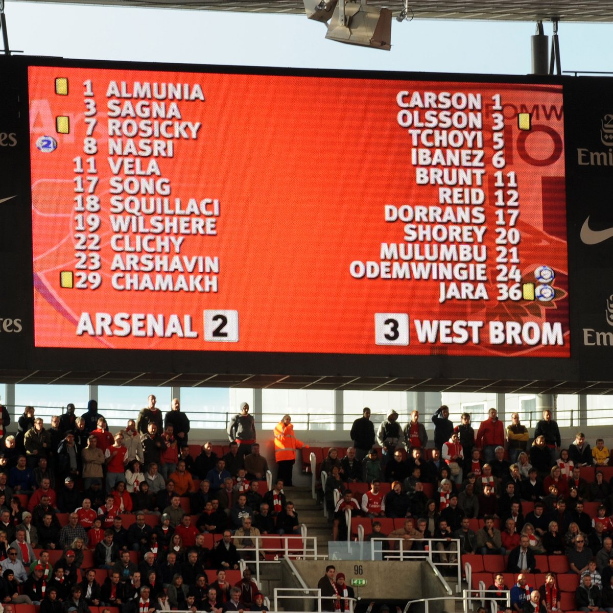 On this day 16 years ago, we beat Arsenal 3-2 at the Emirates. Odemwingie, Jara and Thomas gave us an incredible 3-0 lead. The Gunners got 2 back but we hung on for our 1st Away win at 1 of the big 4 on route to finishing 11th. #WBA