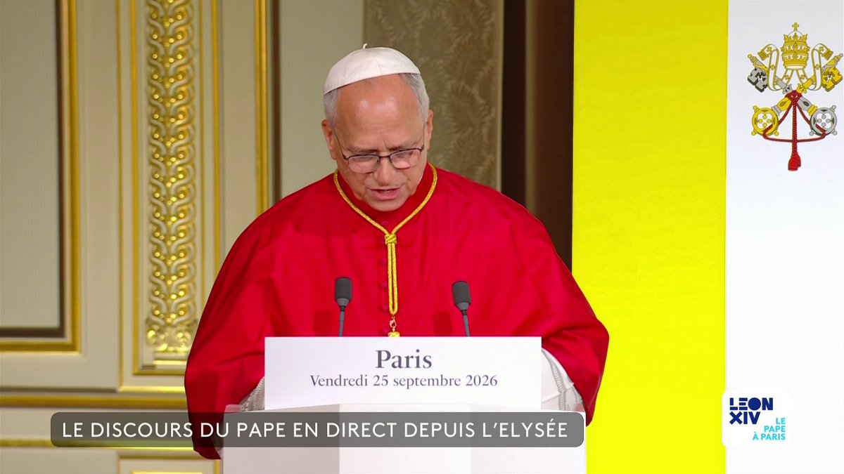 🔴 🗣 "Une société authentiquement libre n'impose pas l'uniformité, mais protège la diversité de conscience", déclare le pape Léon XIV. #canal16