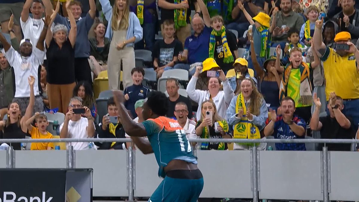 NESTORY IRANKUNDA WITH A ๐๐๐๐๐ ๐๐๐๐๐ FREE KICK AGAINST BRAZIL! ๐คฏ #Socceroos #QLDFootballSeries2026