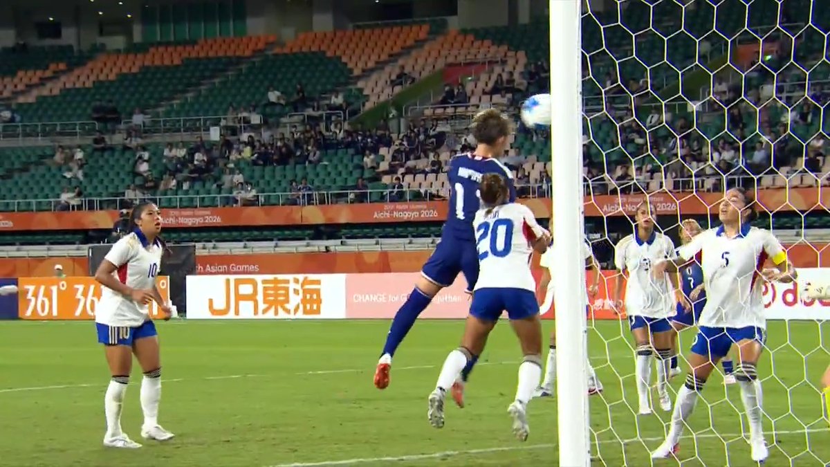 神谷千菜がヘディングシュートで決める!!⚽ リードを4点に✨ 🏆第20回アジア競技大会(2026/愛知・名古屋) ⚔️準々決勝 🇯🇵#なでしこジャパン vs フィリピン女子代表🇵🇭 📺TBS系列にて生中継 📱TVer 📱U-NEXTにて生配信 #サッカー日本代表